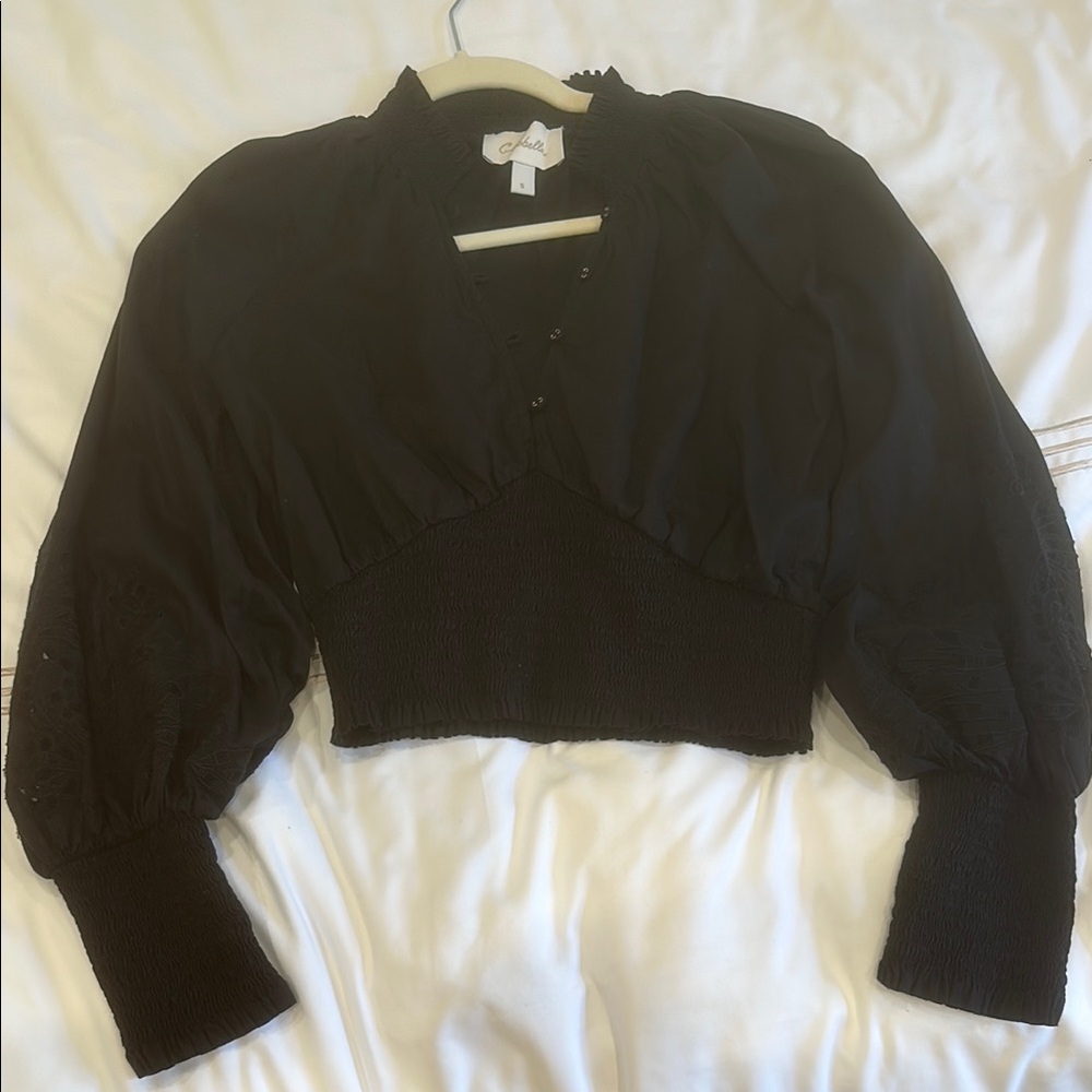 Cleobella Black Cropped Top